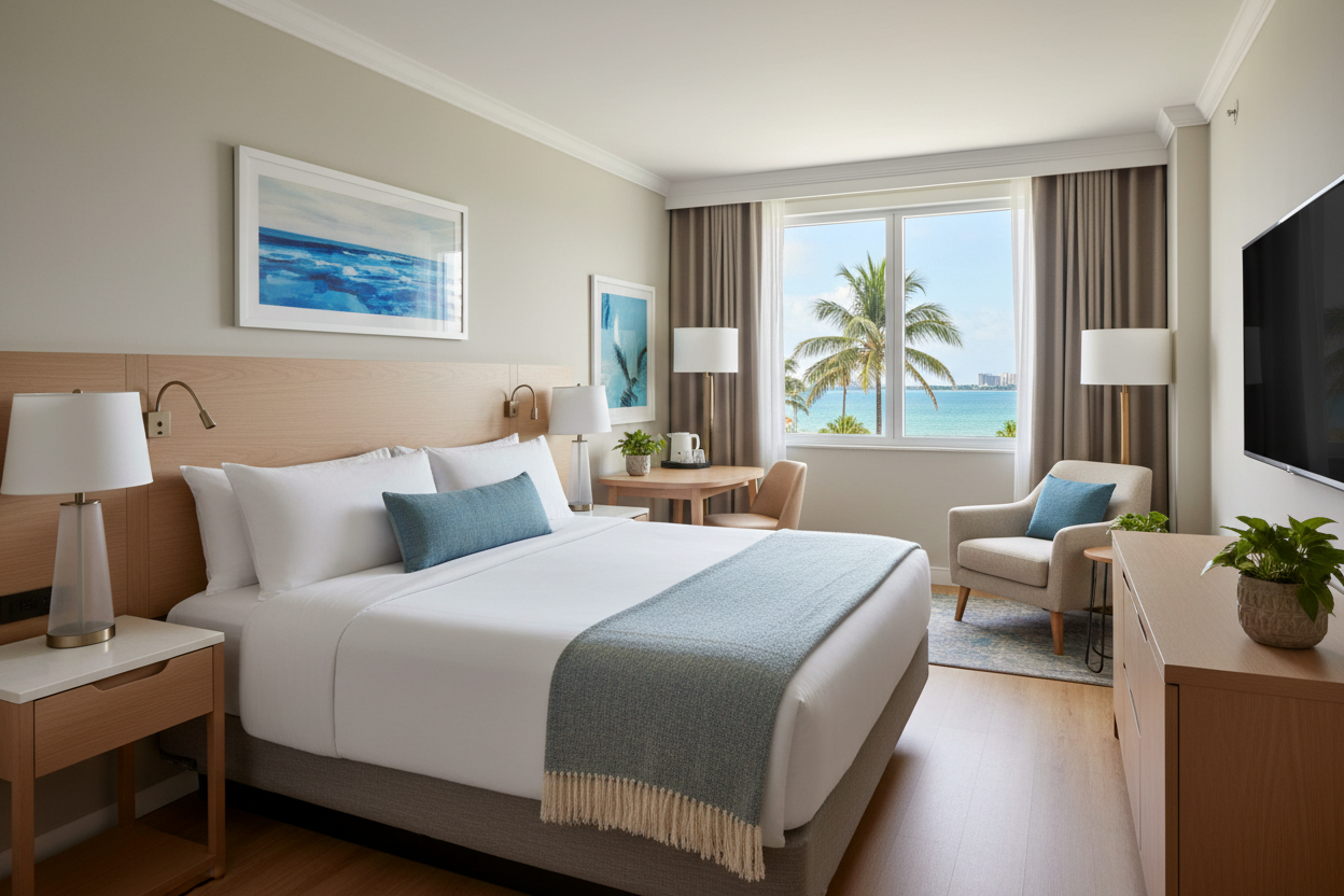 not too luxurious, like 4 star rather